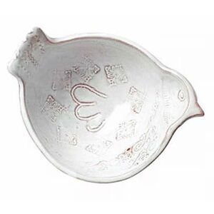 Vietri Italy Bellezza Bird White Dishwasher Microwave Safe Condiment Bowl